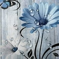 thumbnail image 5 of Rustic Farmhouse Floral Shower Curtain, Farm Boho Blue Daisy Spring Flowers and Butterfly on Country Wooden Shower Curtain for Bathroom, Wildflower Curtain with 12PCS Hooks, 47X64IN White Black, 5 of 5