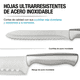 thumbnail image 4 of Cuchillos de Cocina de Acero Inoxidable (15 Pz) con Base de Madera Malubero Negro, Plateado, 4 of 5