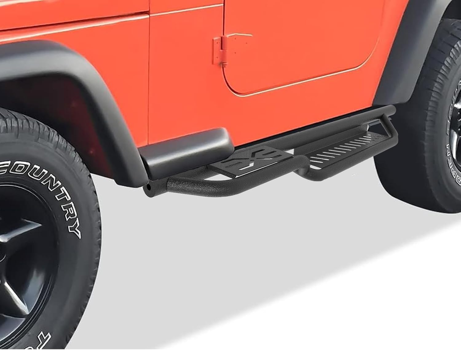 COZONY Running Boards for 2007-2018 Jeep Wrangler JK 2 Door, Bolt-on Side Steps, Black Powder Coated 6 inch Nerf Bar, 650lbs Max Load