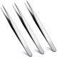 thumbnail image 1 of 3 Pieces Straight Pointed Tip Tweezers Isolating Tweezers Eyelash, 1 of 5