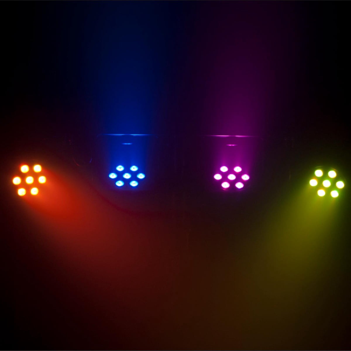 Chauvet DJ 4Bar Quad ILS Complete RGBA LED Wash Lighting Solution with Fog Machine Package