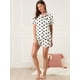 thumbnail image 3 of Conjunto de Pijama de Lunares Allegra K Cuello de Muesca con Botones Blanco XXL, 3 of 6