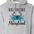 thumbnail image 3 of Inktastic Baltimore Maryland Vacation Blue Crab Adult Hoodie Sweatshirt, 3 of 4