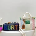 thumbnail image 2 of Kurt Geiger-Bolso de mano de lona para mujer, bolsa de hombro de gran capacidad, de marca de diseñador de lujo, tendencia de moda, novedad de 2024, 2 of 5
