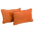 thumbnail image 2 of Blazing Needles 20-inch by 12-inch Double-corded Solid Microsuede Back Support Pillows with Inserts (Set of 2)  9811-CD-S2-MS-TD, 2 of 2