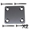 thumbnail image 1 of Placas De Cuello Baoblaze Estilo Mini Para Reemplazo De Bajo De Guitarra Eléctrica ST Negro 2 Piezas, 1 of 6