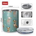 thumbnail image 4 of 12oz Coffee Tumblers Chihuahua and Footprints Stainless Steel Vacuum Insulated Travel Tumbler Coffee Cups Mug with Lid and Straw with Cleaning Brush for Cold & Hot Drinks, 4 of 5