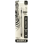 F-701 Ballpoint Pen, Retractable, Fine 0.7 Mm, Black Ink, Stainless Steel/Black Barrel