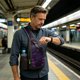 thumbnail image 5 of Bolso bandolera de nailon ligero para hombre y mujer con múltiples compartimentos, correa ajustable, diseño resistente al agua, ideal para viajes, actividades al aire libre y uso diario., 5 of 6