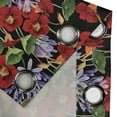 thumbnail image 4 of Ambesonne Floral Grommet Curtain, Artwork of Flowers Jasmine, 50"x60", Vermilion Green and Lilac, 4 of 5