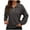Dark Gray, variant on GigrtiJin Women's 1/4 Zipper Pullover Top Casual Solid Color Long Sleeved Shirt Fashion V-Neck Comfy Loose Blouse