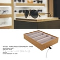 thumbnail image 3 of Bandeja Organizadora De Gafas De Sol, Caja De Bandeja Para Gafas, Terciopelo Con 4 Ranuras Para Reloj, 3 of 7