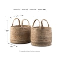 thumbnail image 3 of Signature Design by Ashley Brayton Woven Basket Set (2), Natural Brown, Jute Storage Baskets with Handles, 3 of 3