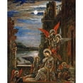 thumbnail image 3 of Moreau, Gustave 15x17 Black Modern Framed Museum Art Print Titled - Saint Cecilia. (The Angels Announcing Her Coming Martyrdom), 3 of 5
