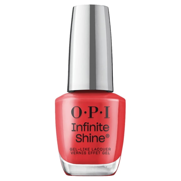 OPI Infinite Shine Cajun Shrimp | Opaque Bright Orange Crème Long Wear Gel Like Nail Polish | Vegan, Long Lasting, Streak Free