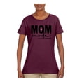 thumbnail image 2 of Wild Bobby, Mom Mode All Day Everyday Mother's Day Womens Graphic Tee, Maroon, XX-Large, 2 of 6