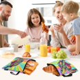 thumbnail image 7 of Haosy 3 Pack Reusable Ziploc Bags BPA Free Healthy Food Storage Bag Leakproof Sandwich Snack Freezer Bags Colorful Turtle, 7 of 7