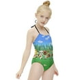thumbnail image 5 of Animal Crossing Girls One Piece Swimsuits Quick Dry Bathing Suit Swimwear Swimming Suit 7-9Y(120cm), 5 of 8