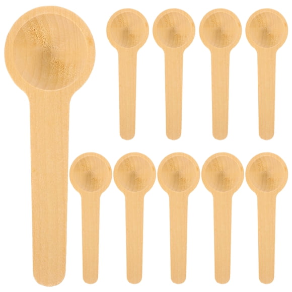 10 Uds cucharas de madera Mini cuchara de café cuchara medidora de madera cucharas de sales de baño para el hogar