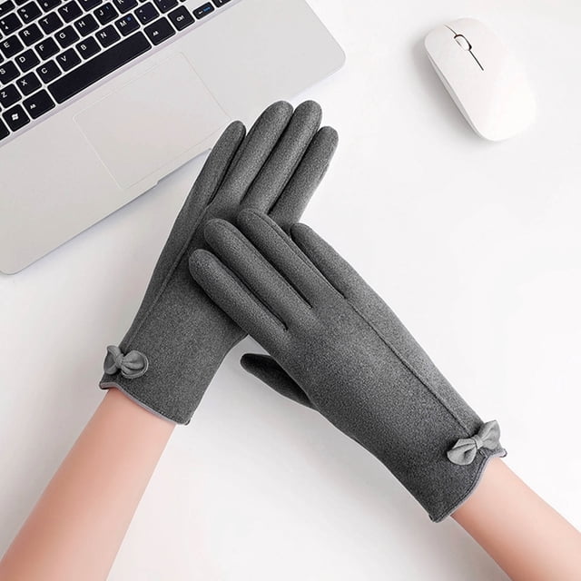 Teissuly Warm Gloves and Winter Plus Velvet Thick Wool Mouth Outdoor Riding Driving Sports Screen German Velvet Gloves Women Teissuly WER202311012006