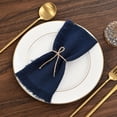 thumbnail image 3 of 36 Pack Navy Blue Cotton Linen Napkins - 16 x 16 Inch Fringed Soft Washable Rustic Dinner Napkins for Wedding Party Dinner Table, 3 of 7