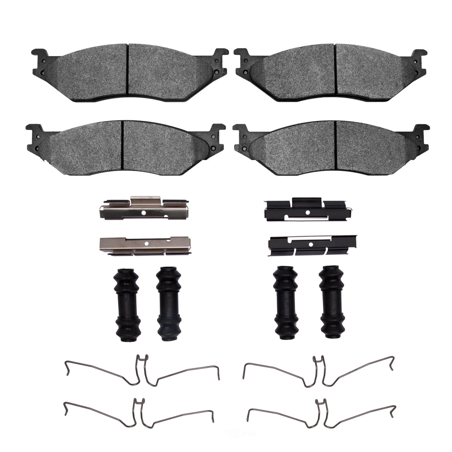 Dynamic Friction Company 1551-1066-01 DFC 5000 Advanced Brake Pads - Semi Metallic and Hardware Kit