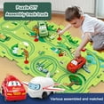 thumbnail image 3 of Electric Car Race Track Set - Kids Assembly Puzzle Toy with Multiple Themes (Dinosaur/Ocean/Land/Space), M ABS, 3 of 8