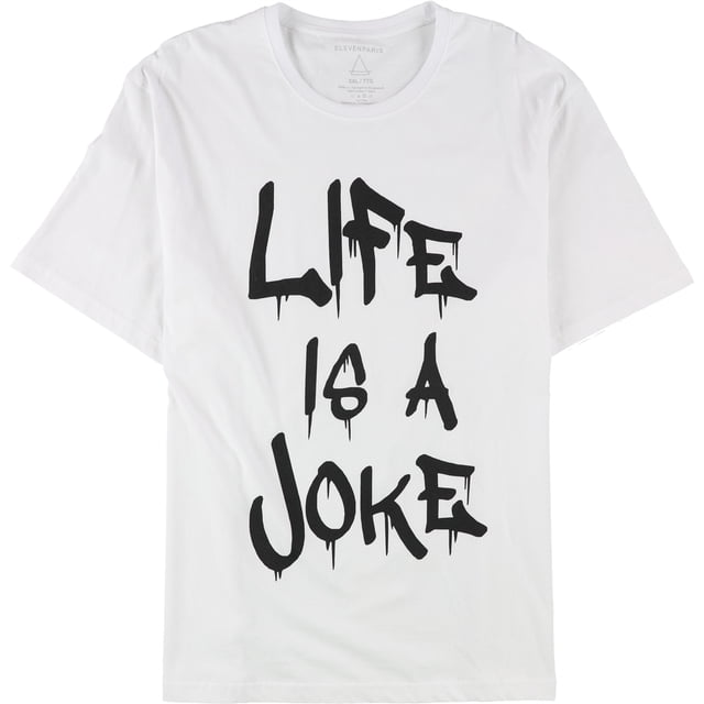 Camiseta gráfica Life Is A Joke de Elevenparis para hombre blanca XL