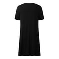 thumbnail image 5 of OSOLU Solid Color Women Casual Short Sleeve V-Neck T-Shirt Tshirts Tee Tops Relaxed Fit Dailywear, 5 of 5