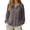 Dark Gray, variant on Jaunzuar Button Down Shirts for Women Long Sleeve Solid Color Linen Tops Breathable Casual Sun Shirt L
