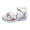 Silver, variant on Wedges Sandals with Arch Support for Woman Cute Trendy Lightweight Hard Sole Low Wedge Heels Womens Slippers Size 8 Ankle Buckle Studded Fashion Sandals for Summer