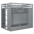thumbnail image 5 of Loft Bed with Drawers, Shelves and Light - Gray, 5 of 8