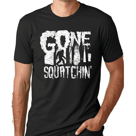 Think Out Loud Apparel Gone Squatching Funny Big Foot T-Shirt sashquatch Tee (Best Stores For Going Out Clothes)