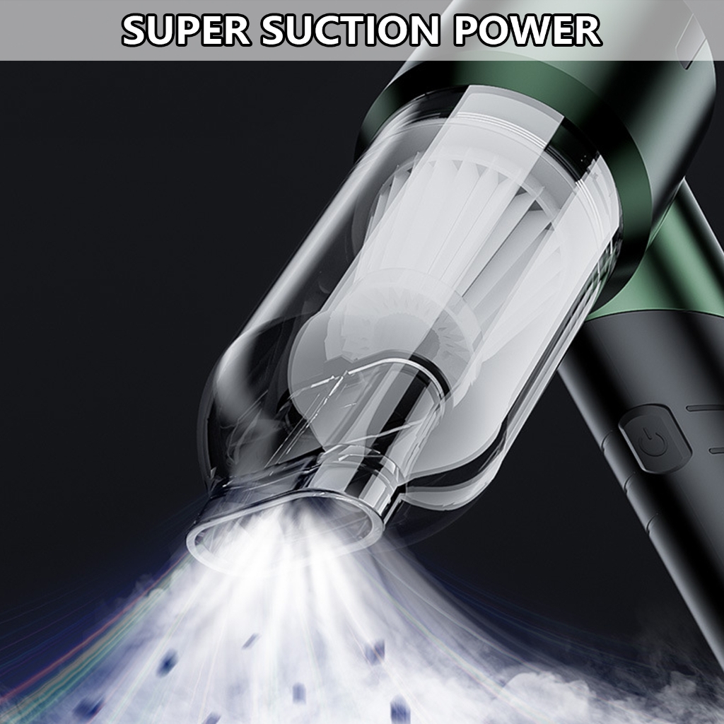 AOOOWER Portable Car Vacuum Cleaner Powerful Suction Rechargeable Fast Charging