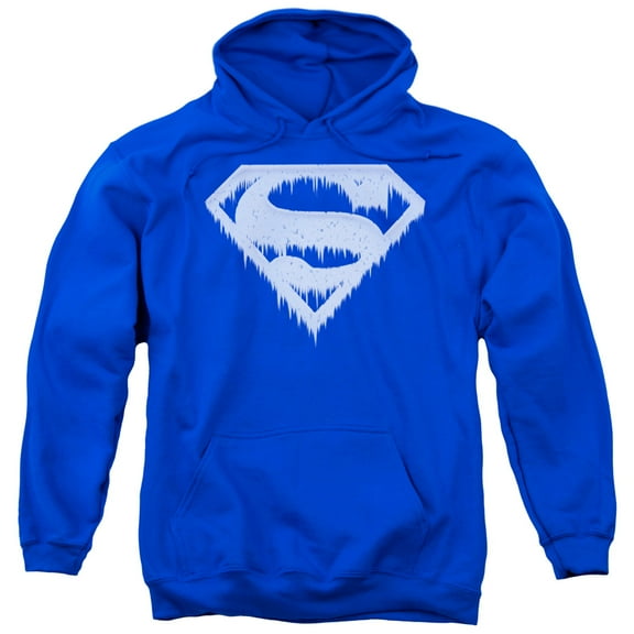 Superman Ice And Snow Shield Adult Pullover Hoodie Sweatshirt Royal Blue