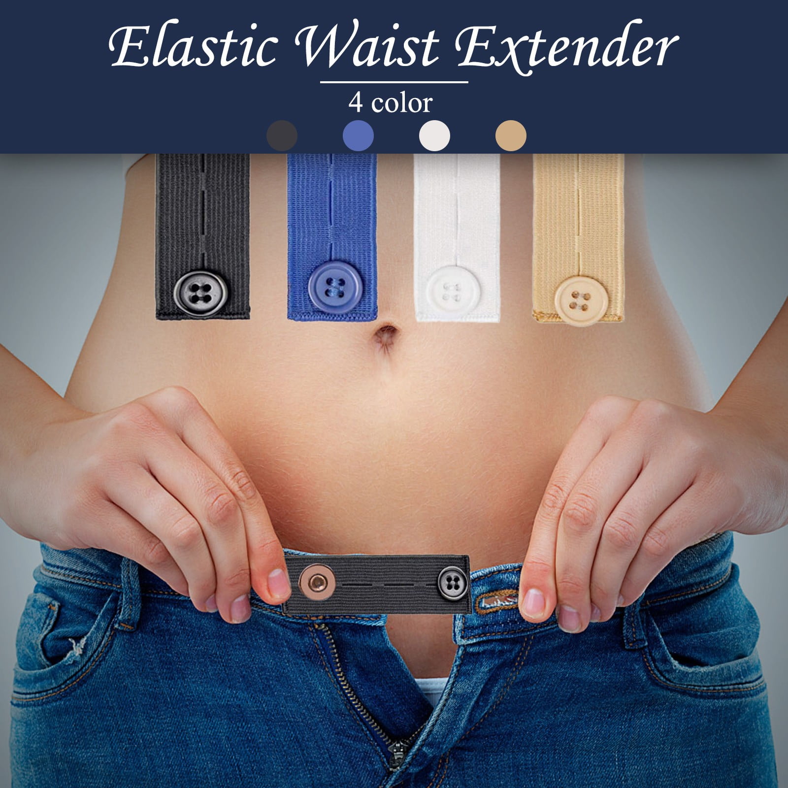 30x Waist Extender Jeans Pants Stretch Button Instant Fix Metal Elastic Expander 