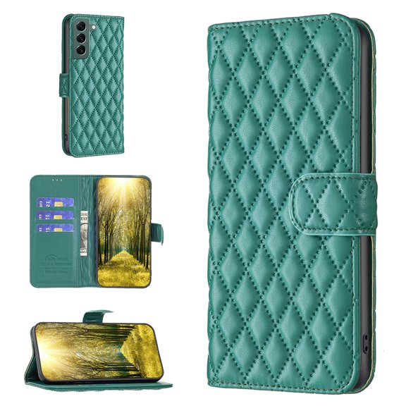 TECH CIRCLE Wallet case for Samsung Galaxy S22 Plus 5G, Protective Folio PU Leather Credit Card Pocket Wallet case with Kickstand Magnetic Closure Case For Samsung Galaxy S22 Plus,Green