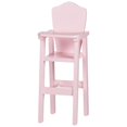 thumbnail image 2 of Amish-Made Rebekah's Collection Wooden Doll High Chair for 18" Dolls Pink, 2 of 2