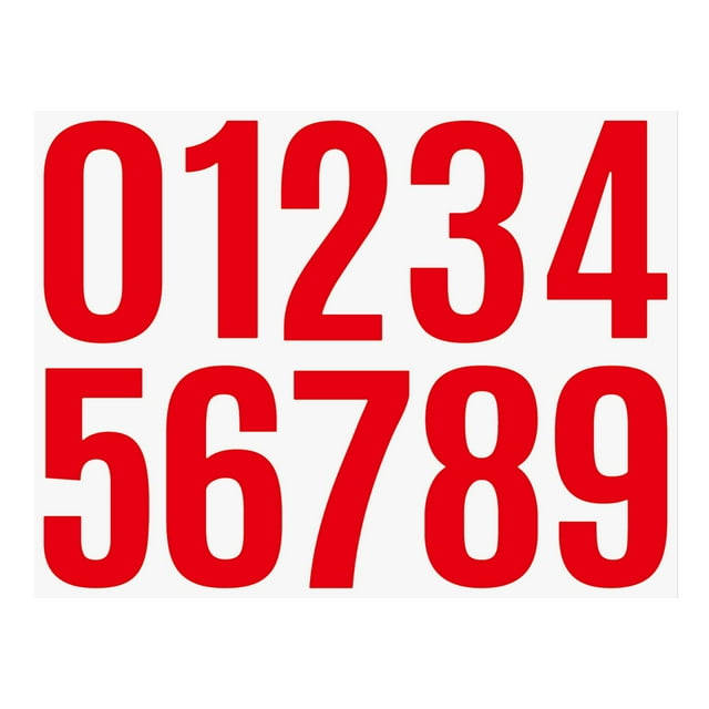 4 Inch Large Size Number Stickers, 1 Sheet Self Adhesive House Numbers for Mailbox, Trash Cans - Waterproof Vinyl Numbers Sticker, for Easy Backing Peeling, Bold and Easy-to-Read House Number Labels