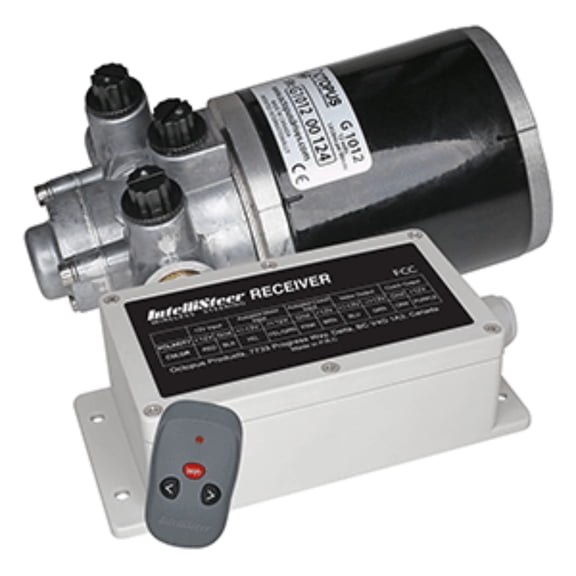 13" Black and Metallic Gray Intellisteer Type H for Boats with Hydraulic Steering