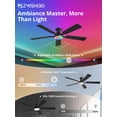 thumbnail image 2 of Ventilador de Techo ZMISHIBO 52" Luz RGB Regulable 20W Control por App, 2 of 9