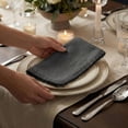 thumbnail image 2 of ANA Black Cloth Napkins Set of 6 18x18 inch Cotton Dinner - Washable Soft Premium Hotel Quality Reusable Perfect Table Linen for Family Dinners, Weddings & Everyday Use, 2 of 8