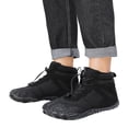 thumbnail image 4 of Xfvqtps Womens Sneakers Plush Fleece Line Lace Up High Top Non Slip Waterproof Climbing Oxford Cloth Shoes Fall Winter Snow Warmth Breathability Casual Cotton Couples Shoes Black, 4 of 9