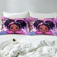 thumbnail image 4 of Afro Bed Sheets Set American African Princess Magical Sheet Set Gamer Black Hair Sheets Full,Kawaii Room Decor Teens, 4 of 5