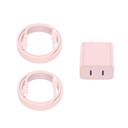 GQOHRT Fast Charging 20W Dual Port USB C Wall Charger with 6FT USB C to C Cord New