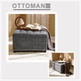 thumbnail image 5 of MOONMISS Square Storage Ottoman with Nailhead Trim , Upholstered Coffee Table for Bedroom Storage, Living Room Accent,Light Gray, 5 of 5