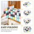 thumbnail image 2 of Yayeee Collapsible Cube Storage Bin with Lid Fabric Closet Decorative Basket with Handles, Gray Checkered Pattern, 2 of 7