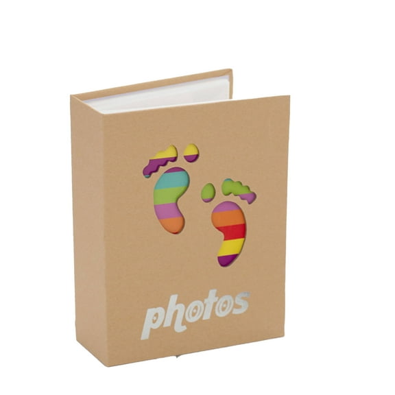CCOCC Photo Album Eco-Friendly 4x6 Photo Albums for Family Memories,Vintage Baby Photo Album for Personalized Keepsakes,Little Foot