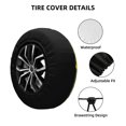 thumbnail image 2 of Sikiie Flower Crown Guinea Pig PVC Leather Spare Tire Wheel Cover Spare Tire Cover, for Car Truck SUV Camper Trailer Universal Fit(14-17in)-15 inch, 2 of 6