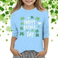 thumbnail image 2 of Shadoumai Boys St. Patrick's Day T Shirt Shamrock Printed Short Sleeve Tees Funny Irish Tops Comfort Child Summer Clothes, 2 of 4